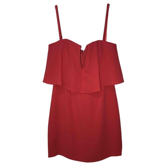BCBG Convertible Strapless Red Mini Dress Womens Size 4 - Picture 3 of 8